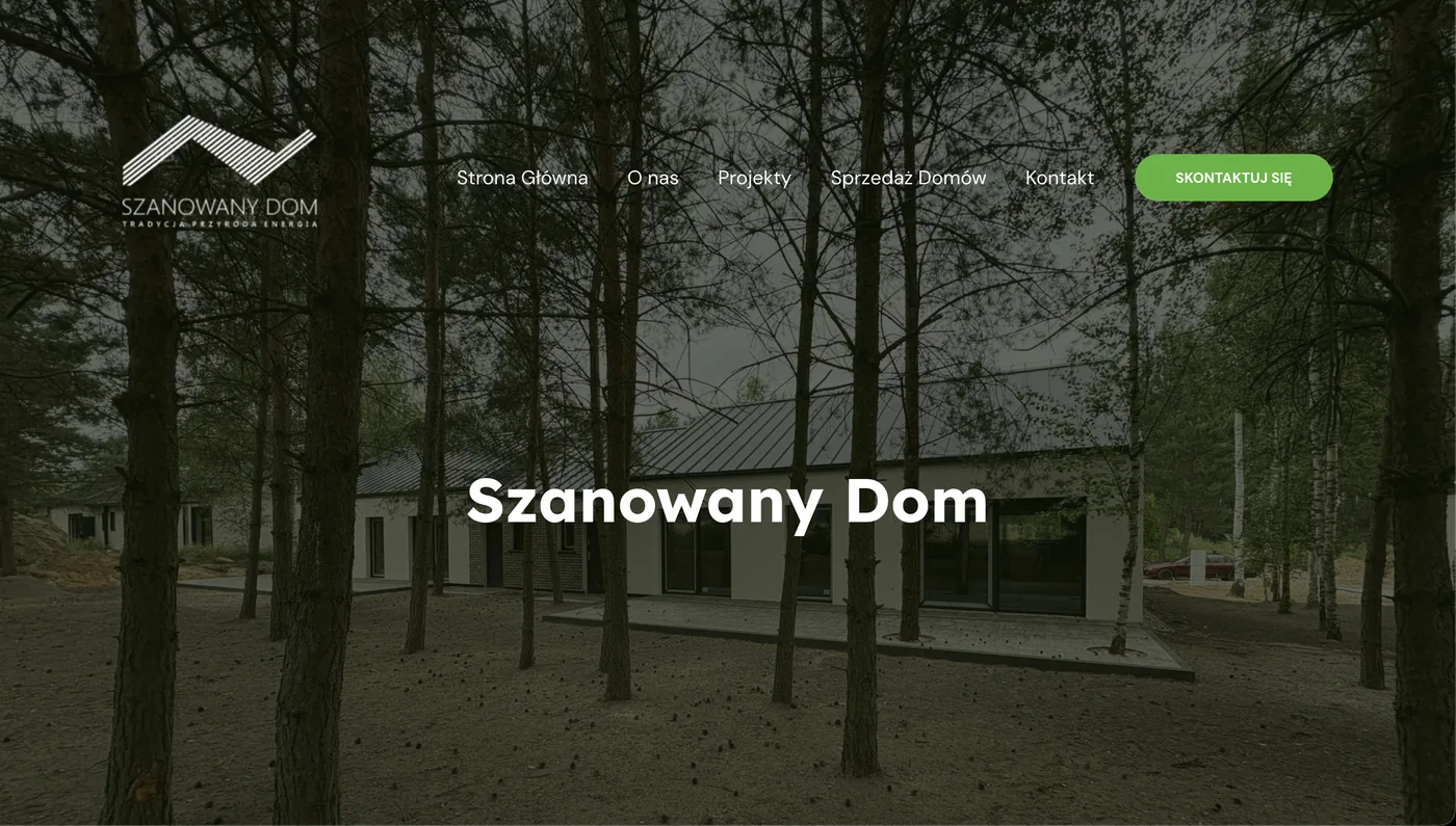 SzanowanyDom.pl — projekt strony internetowej dla branży nieruchomości
